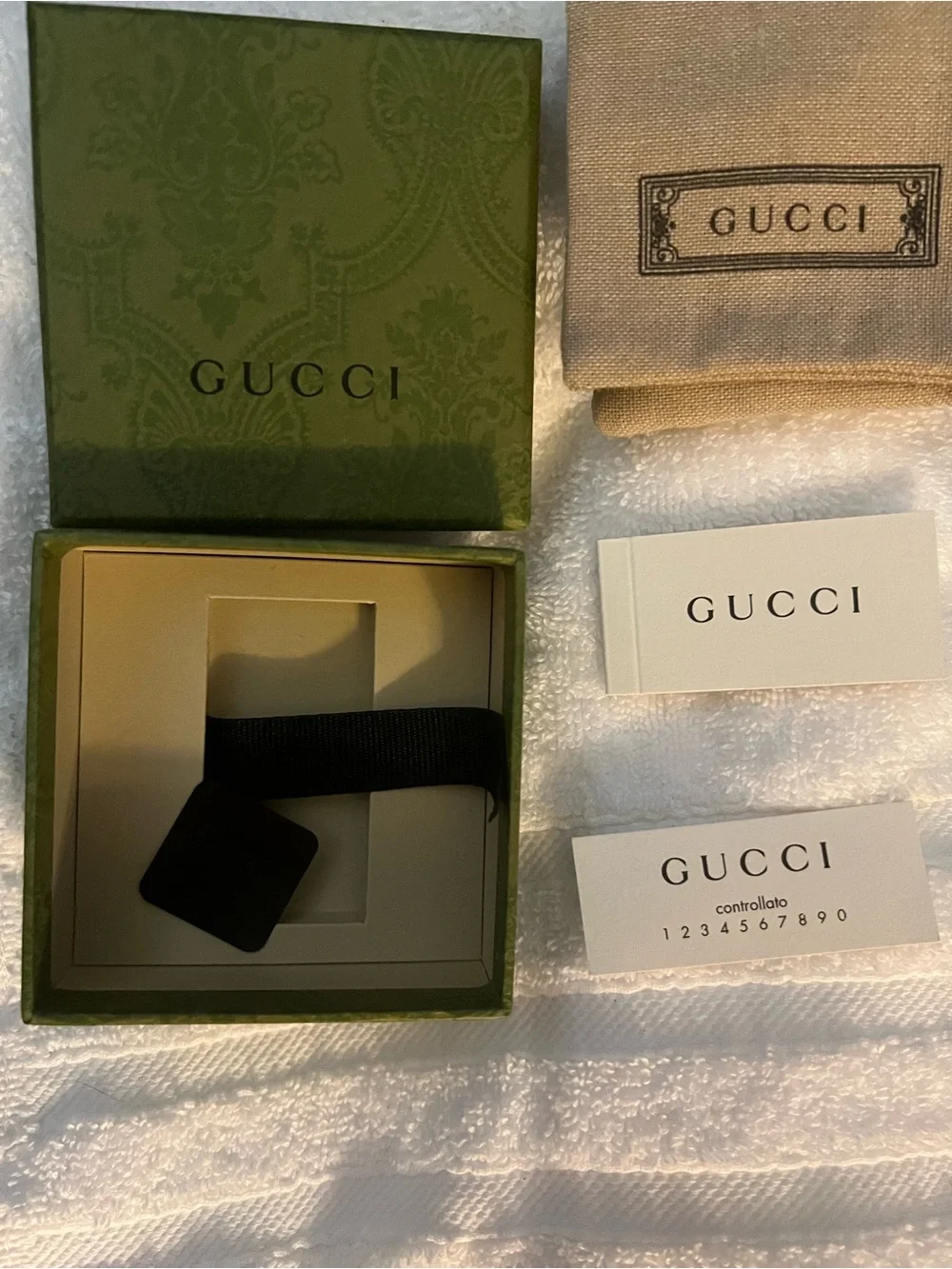 Gucci Green Silver Ring